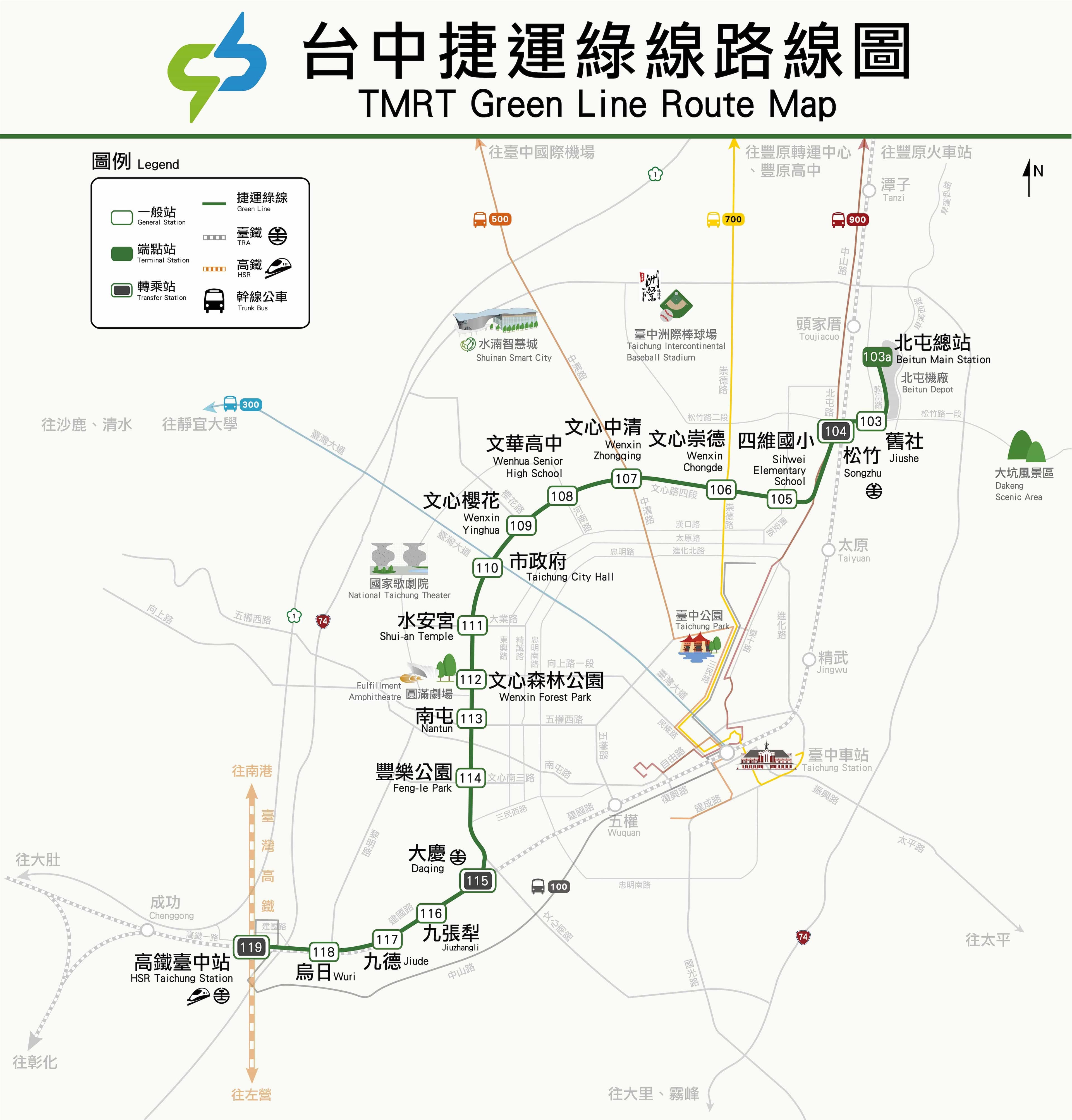 台中捷運路線圖